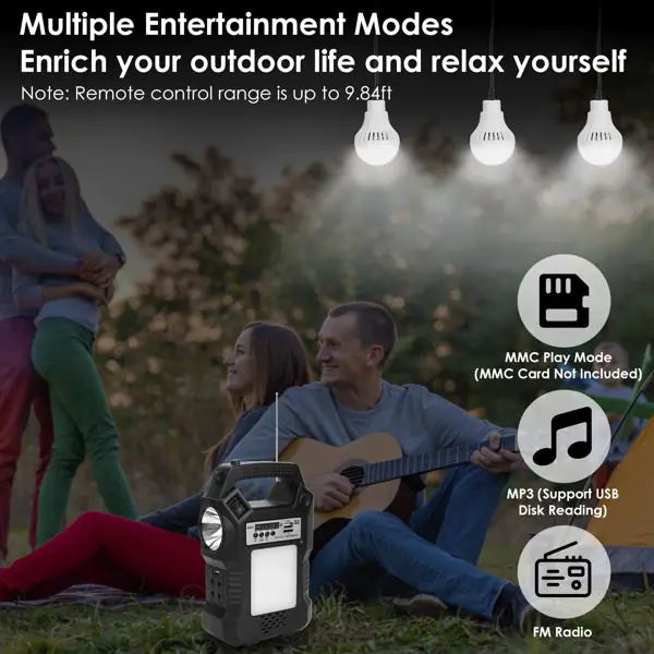 Portable Solar Power Station Rechargeable Backup Power Bank