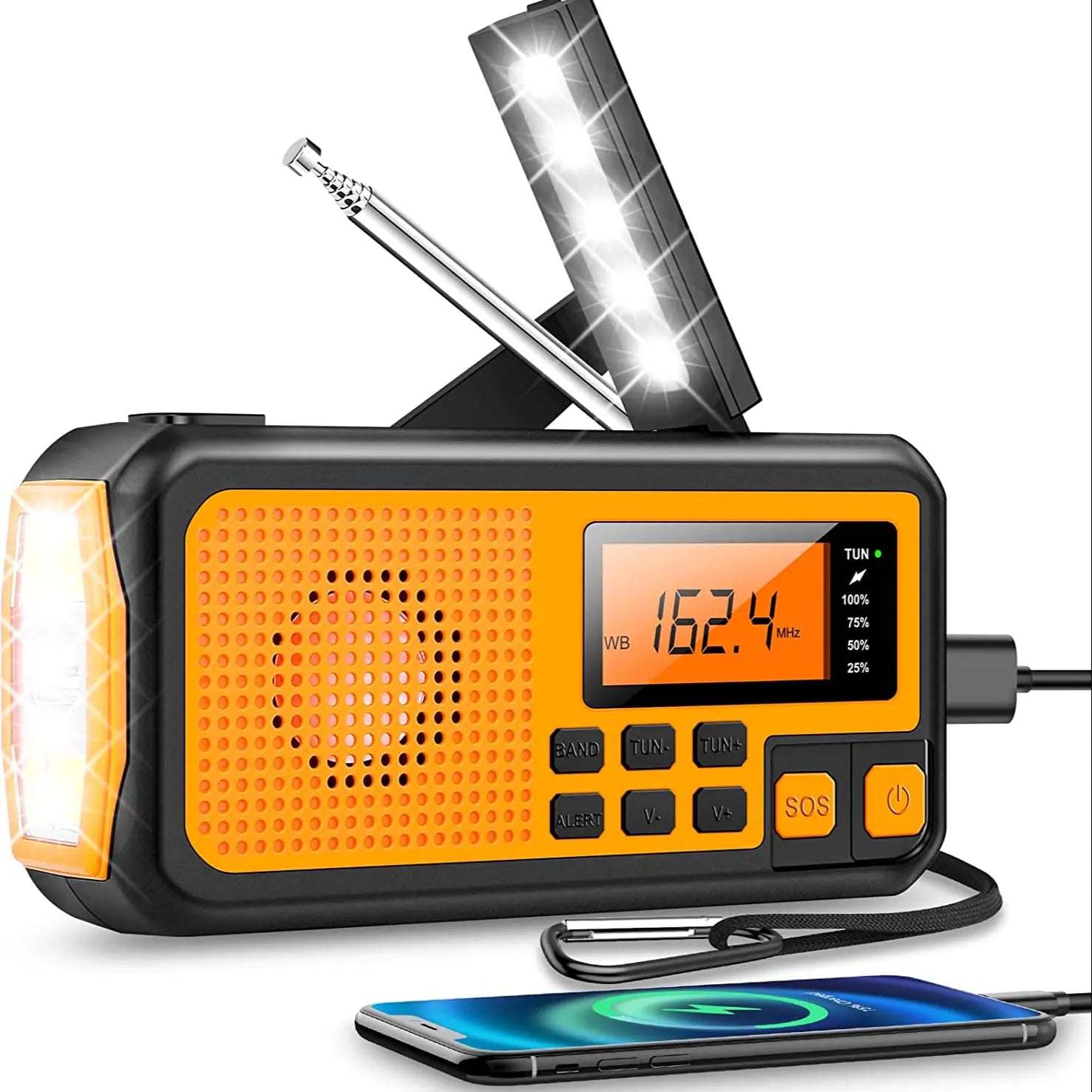 Solar Emergency Hand-Crank Radio