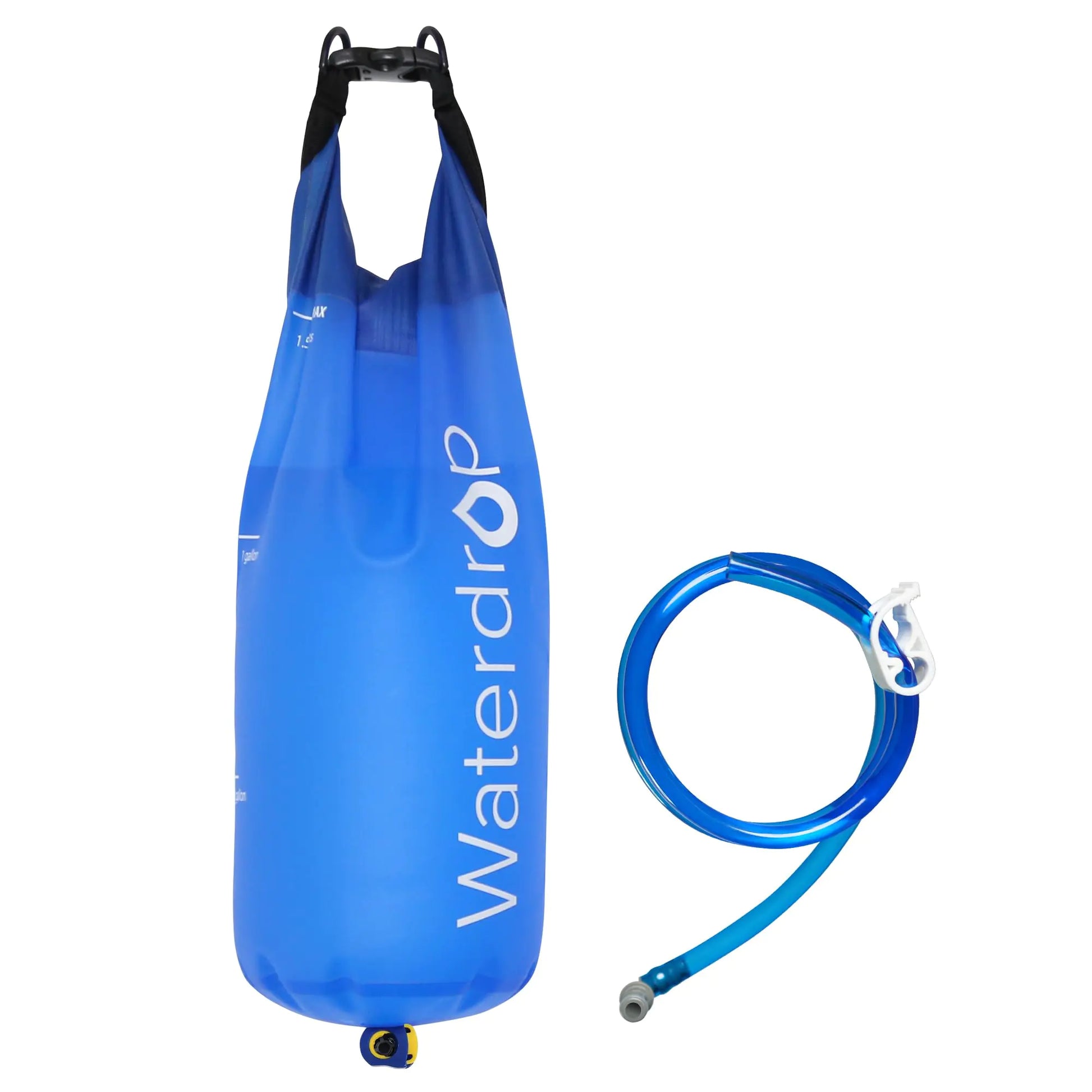 Waterdrop Gravity Water Bag for Camping Travel Backpacking Hiking and Emergency Compatible with Water Filter Straw Flex Foldable 1.5 Gal Bag
