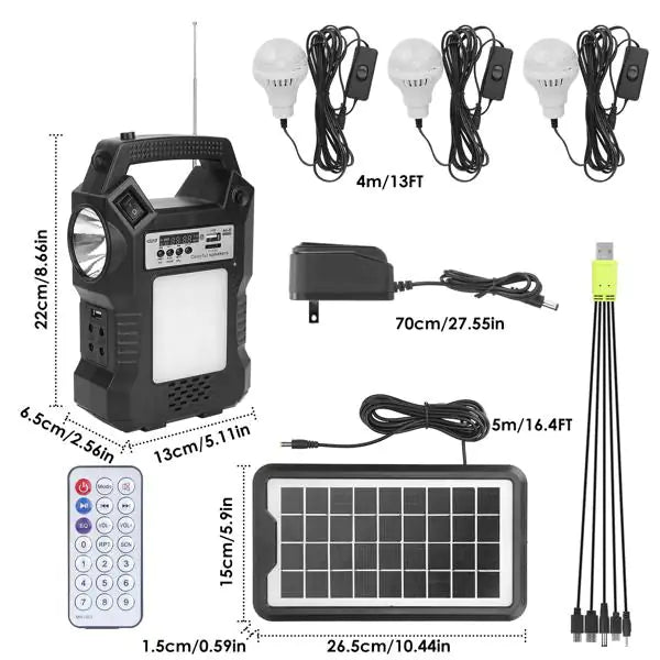 Portable Solar Power Station Rechargeable Backup Power Bank